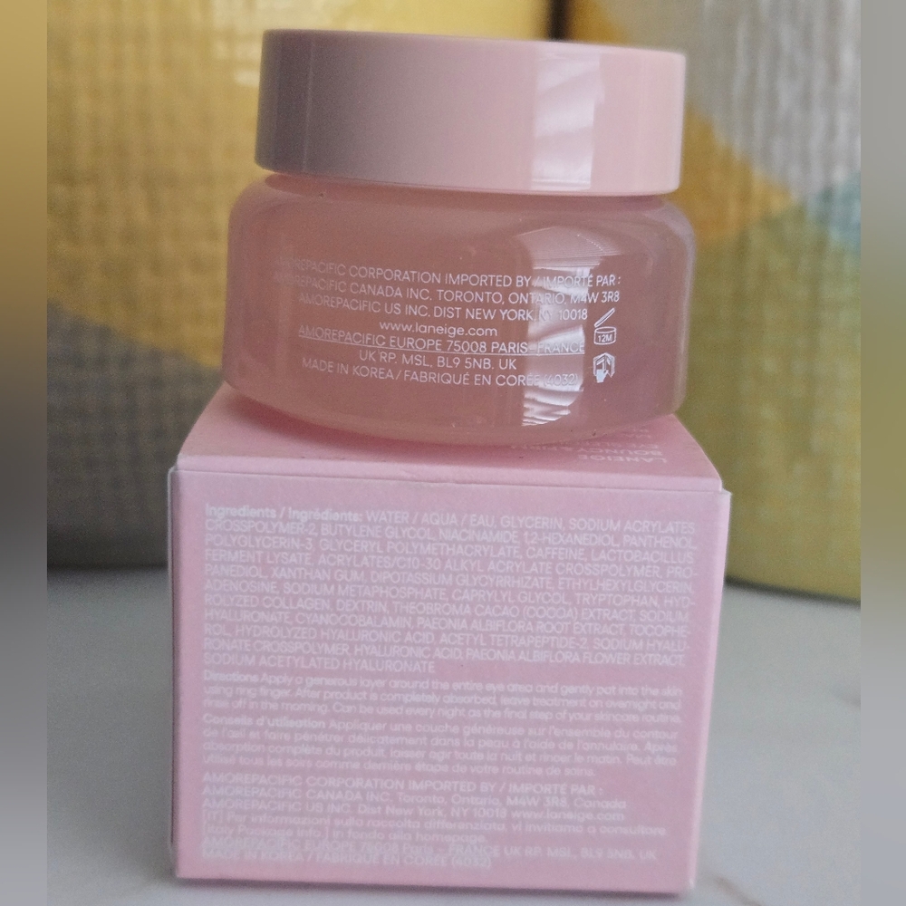 NIB LANEIGE Bouncy & Firm Eye Sleeping Mask - Pink - Picture 2 of 4